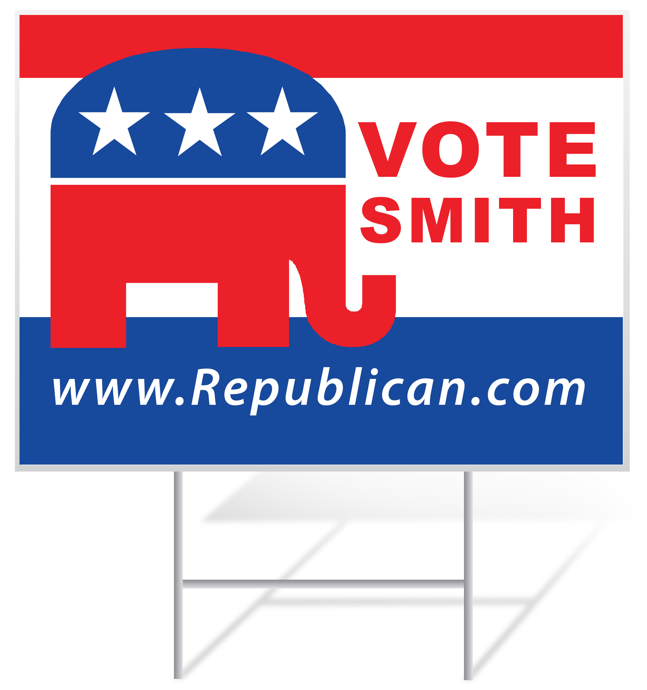 Republican Lawn Sign Example | LawnSigns.com